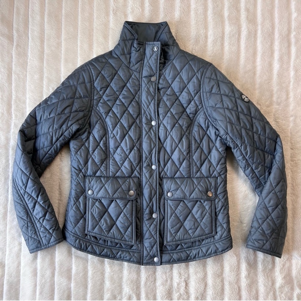 Barbour Fairway Quilt Women's Quilted Jacket Full Zip Snap Pockets Sz US 6